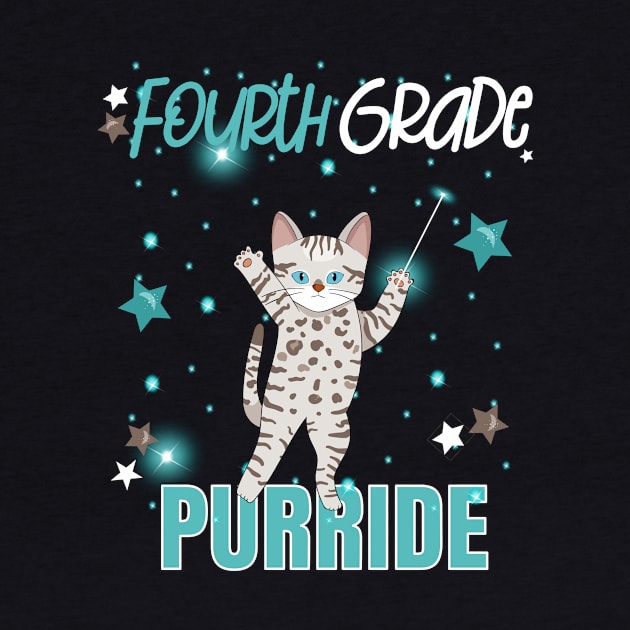 Fourth Grade Funny Purride Cute Kitty Student Teacher School by Kimmicsts